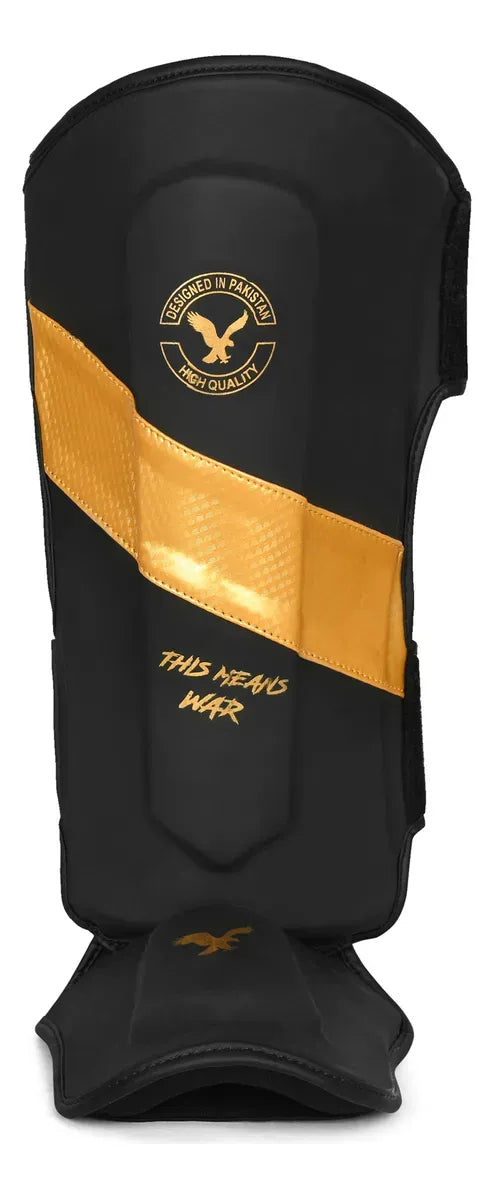 CANILLERA CON EMPEINERA JAVCO KICK BOXING & MUAY THAI NEGRA F.DORADA