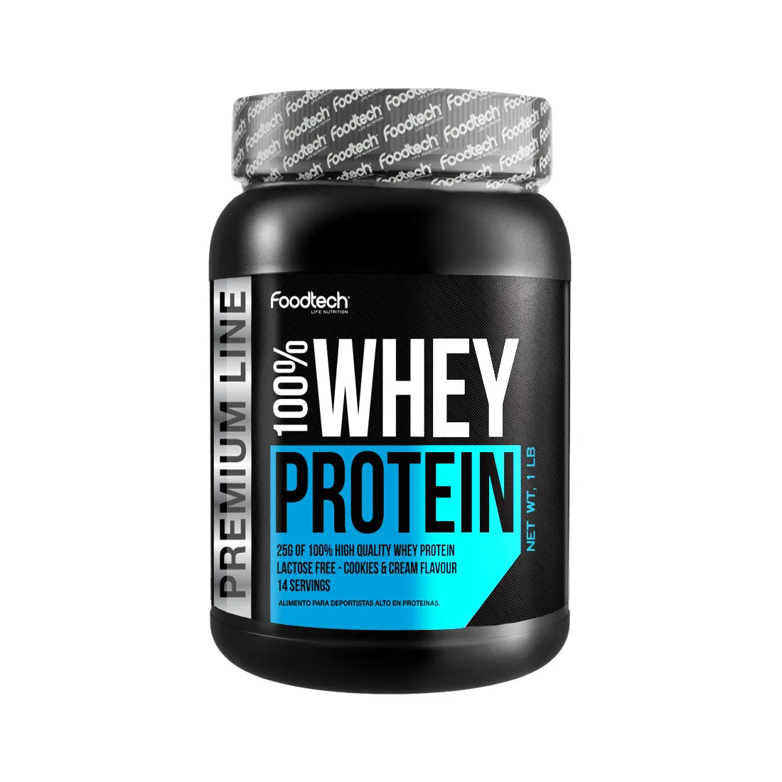 FOODTECH 100% WHEY PROTEIN 1 LB COOKIES&CREAM