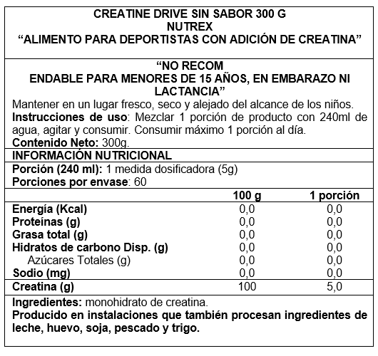 NUTREX CREATINE MONOHYDRATE 300GR