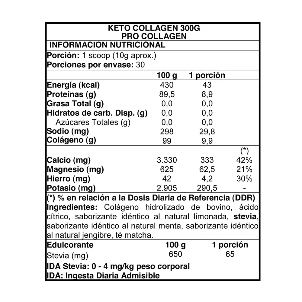 COLLAGEN PRO 100% KETO 300GR. LEMON