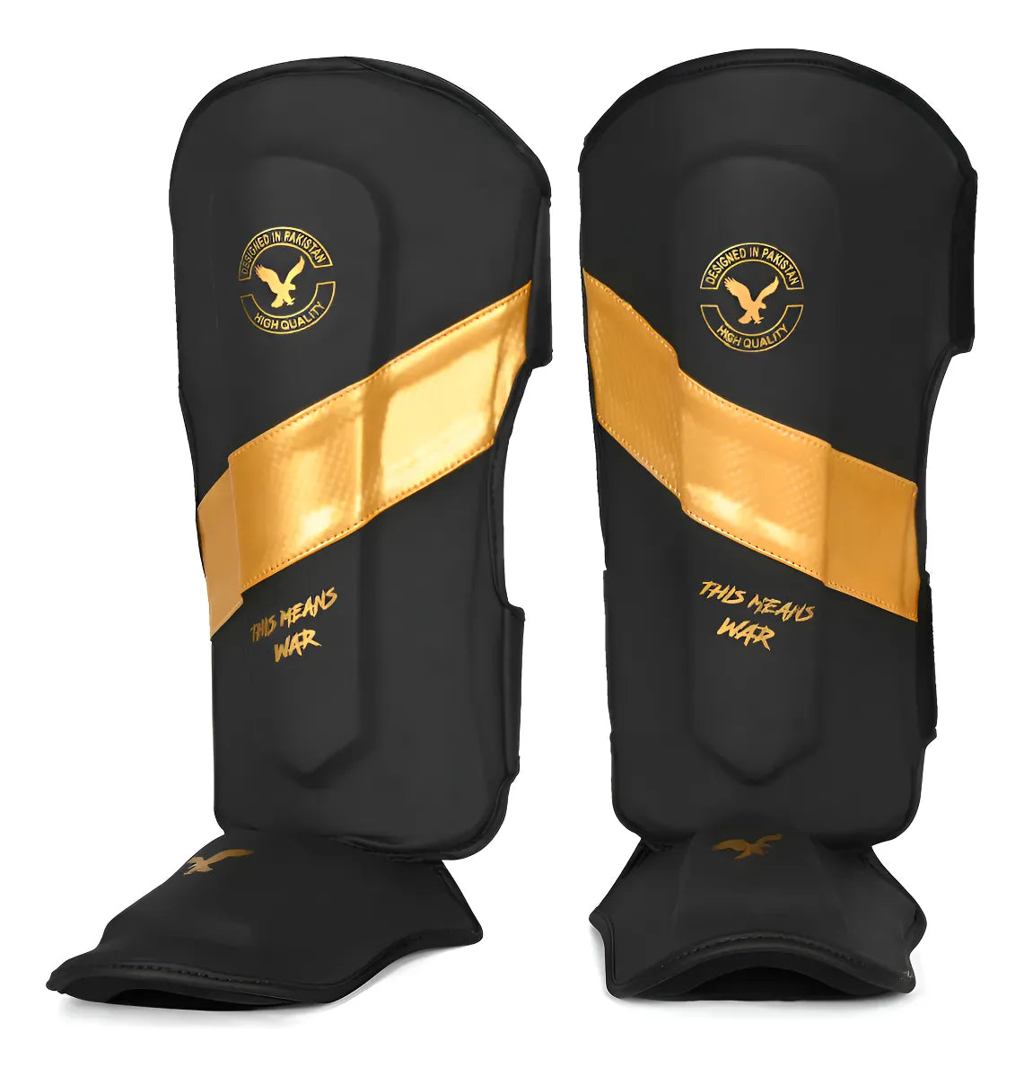 CANILLERA CON EMPEINERA JAVCO KICK BOXING & MUAY THAI NEGRA F.DORADA