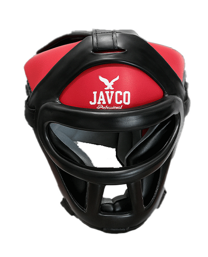 CABEZAL PROTECTOR CON REJILLA JAVCO ROJO NEGRO