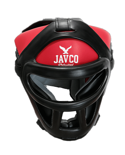 CABEZAL PROTECTOR CON REJILLA JAVCO ROJO NEGRO