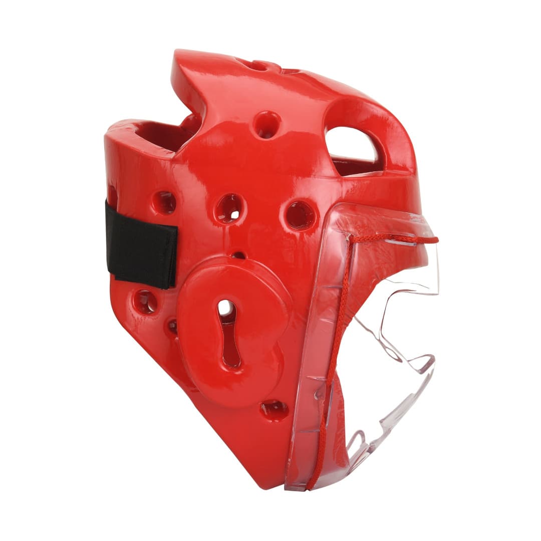 CABEZAL TKD. KARATE JAVCO CON MICA, ROJO