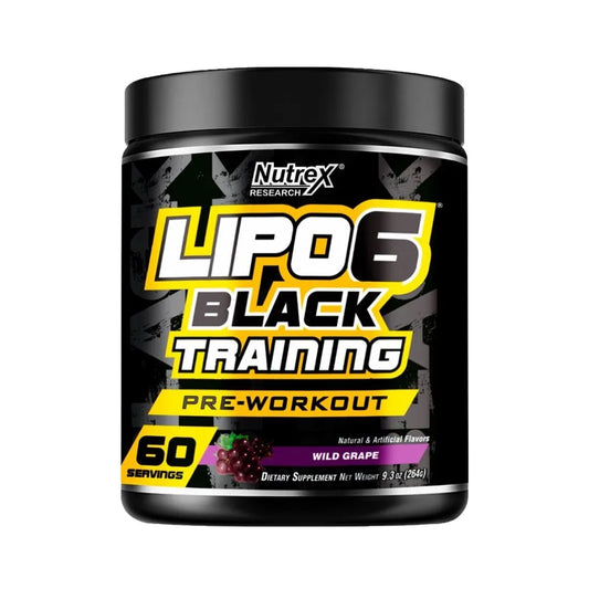 NUTREX LIPO6 PRE WORKOUT BLACK TRAINING 60 SERV. S.WILD GRAPE
