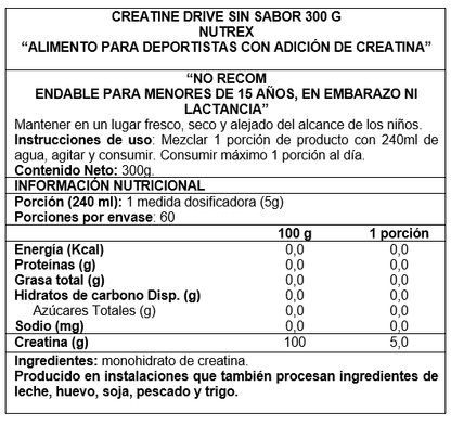 NUTREX CREATINE MONOHYDRATE 300GR