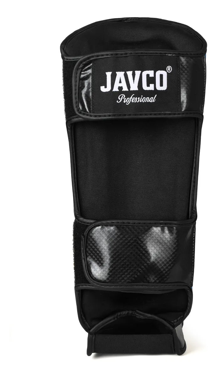 CANILLERA CON EMPEINERA JAVCO KICK BOXING & MUAY THAI AZUL BLANCO