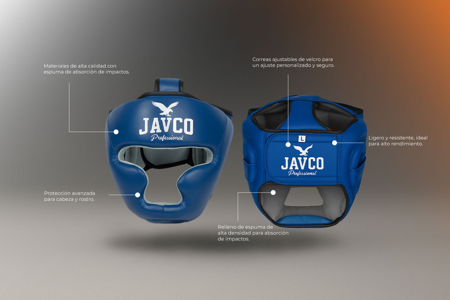 CABEZAL PROTECTOR DE BOXEO JAVCO AZUL