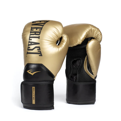GUANTE BOX 14 OZ EVERLAST ELITE 2 DORADO/NEGRO