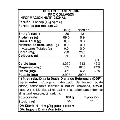 COLLAGEN PRO 100% KETO 300GR. LEMON