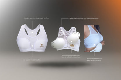 PROTECTOR BUSTO DAMA JAVCO BLANCO TALLAS